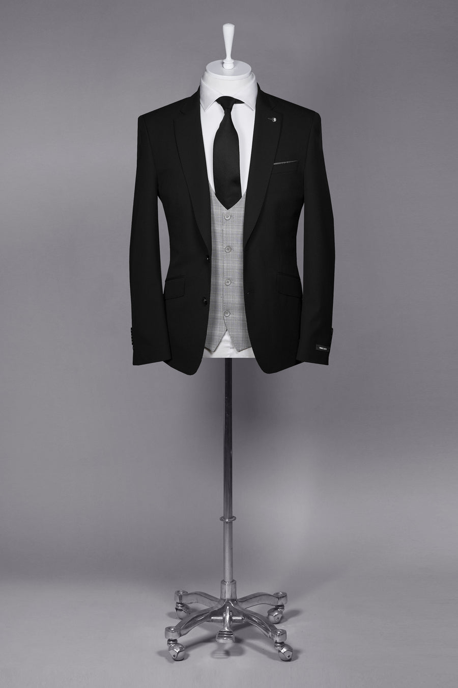 Remus Uomo Tapered Fit Stretch Mix & Match Suit Jacket - Black