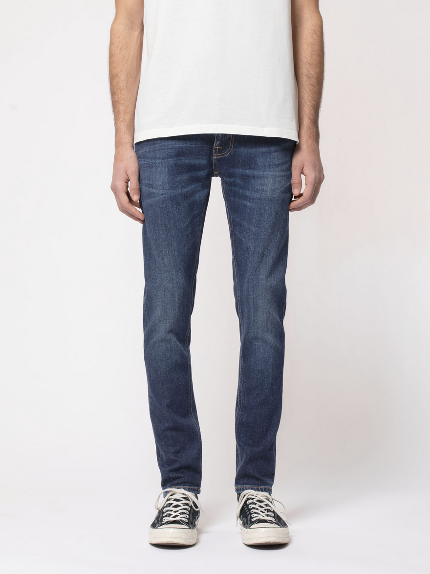 Nudie Jeans Tight Terry - Tight Fit Organic Jeans - Dark Steel Blue