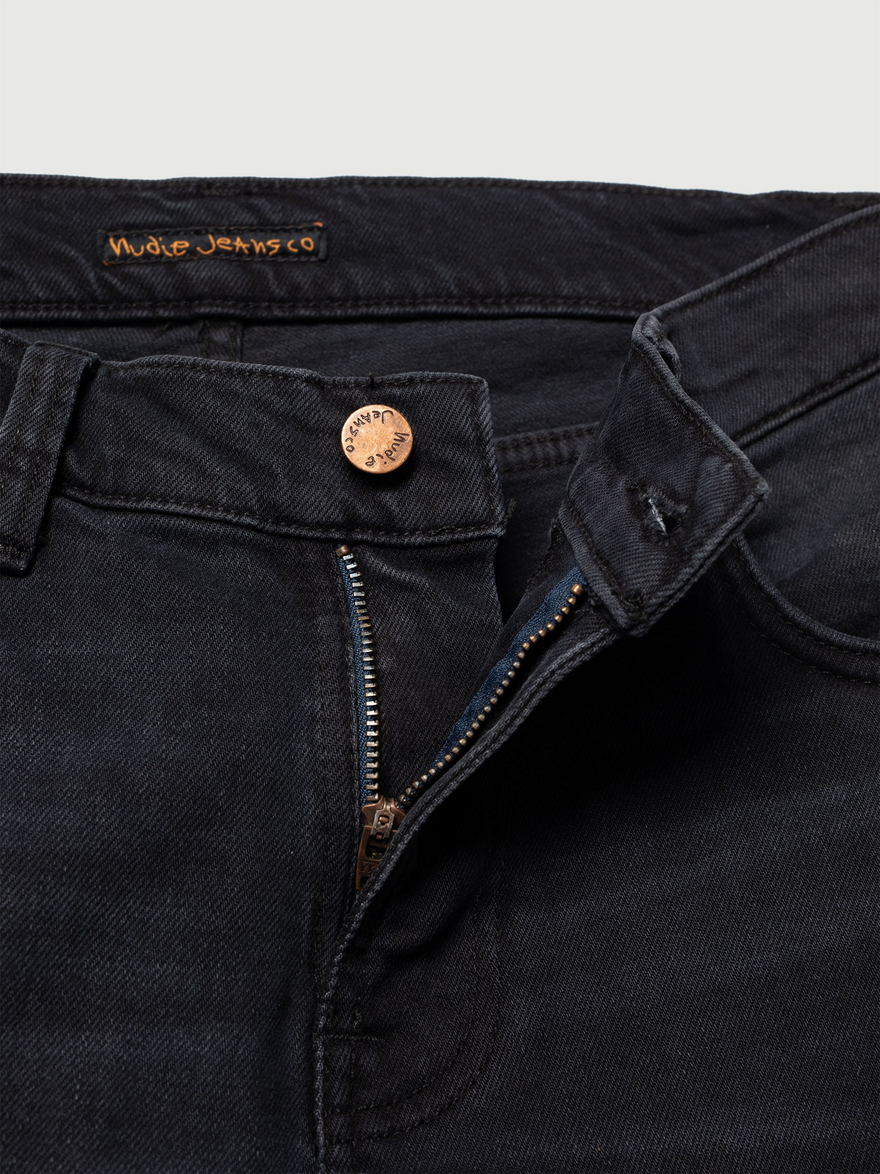 Nudie Jeans Tight Terry - Tight Fit Organic Jeans - Soft Black
