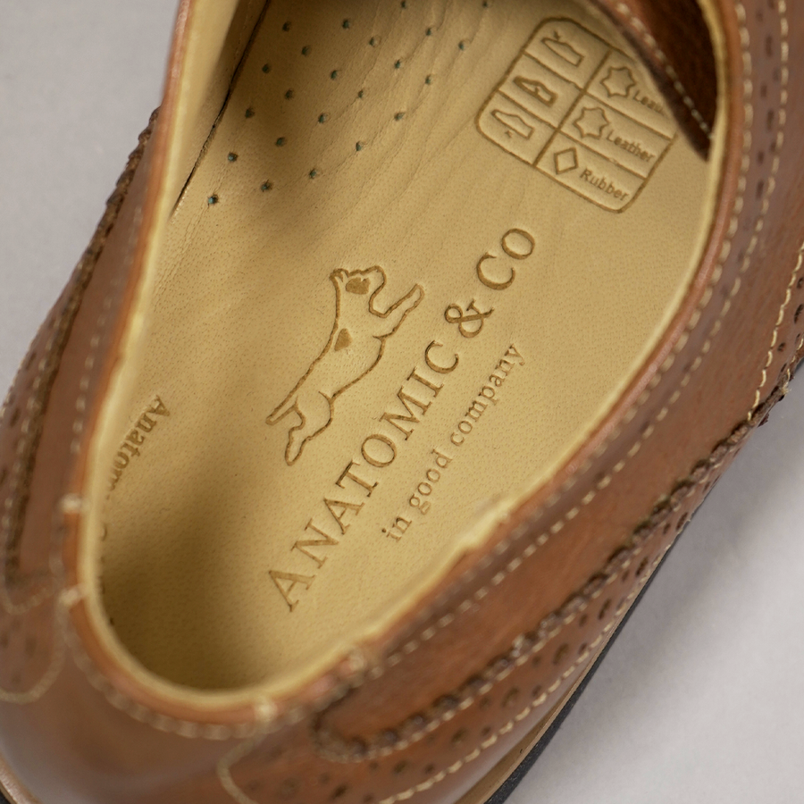 Anatomic & Co Tucano Leather Brogue - Cedar