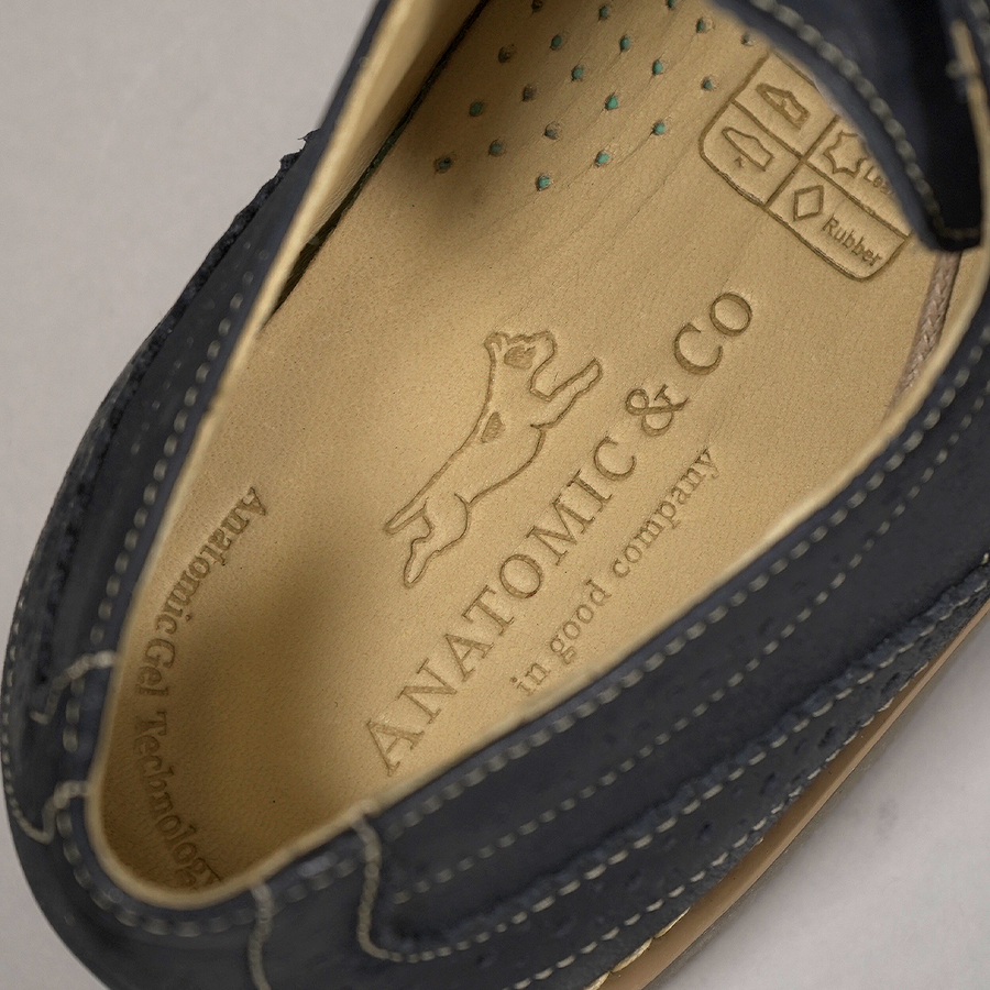 Anatomic & Co Tucano Leather Brogue - Navy