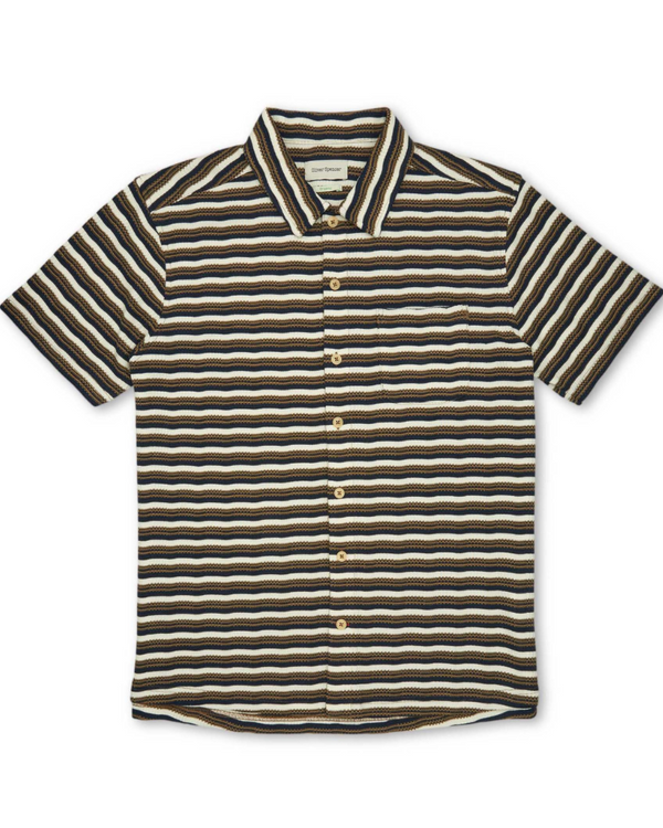 Oliver Spencer Riviera Short Sleeve Jersey Shirt - Beige