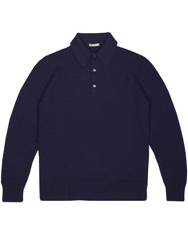 Circolo 1901 Knitted Polo Sweater - Navy