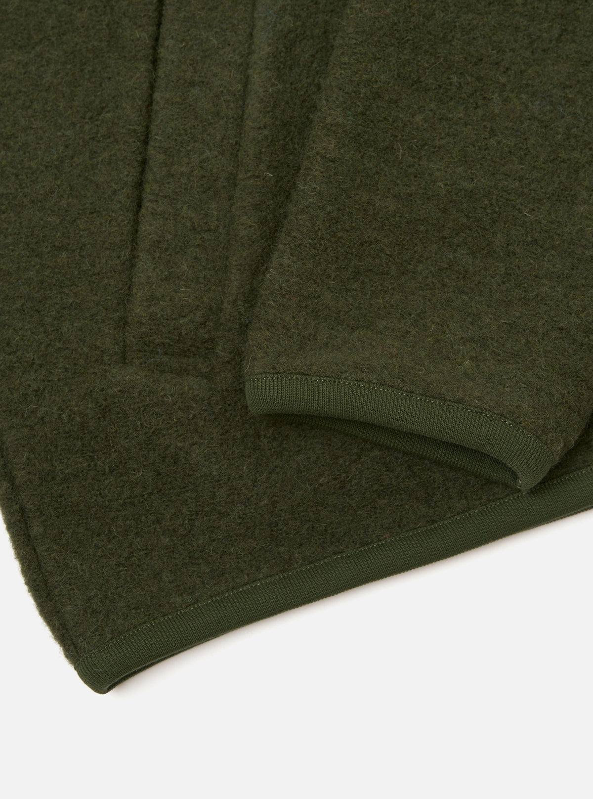 Universal Works Wool Fleece Bomber Zip-Thru - Olive