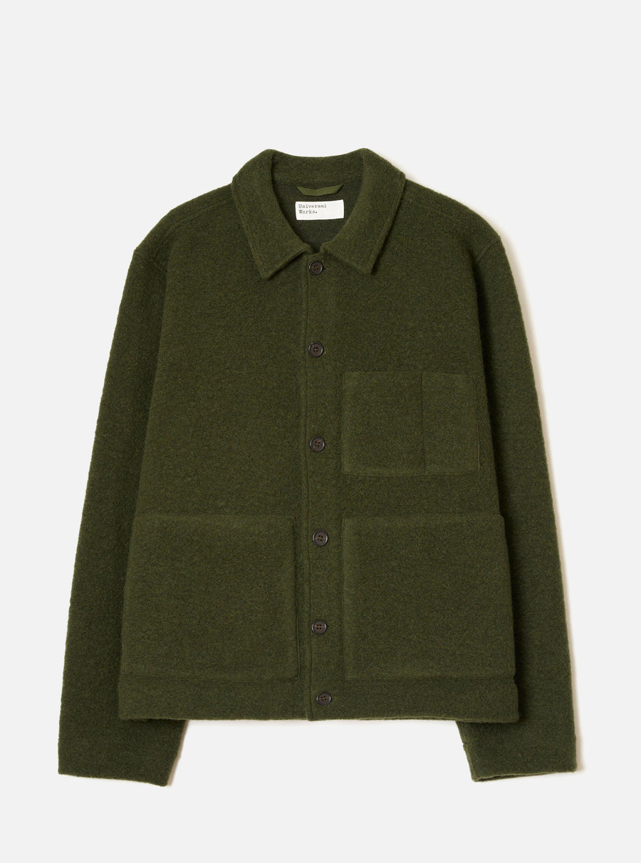 Universal Works Uniform Fleece Jacket - Olive