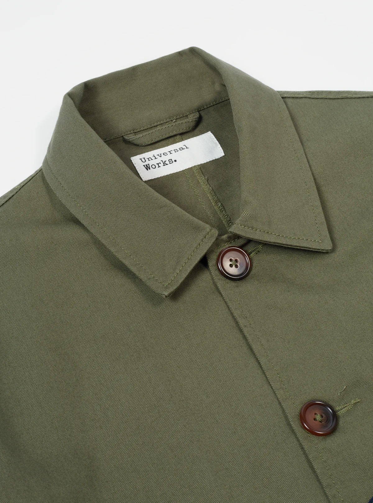 Universal Works Bakers Jacket - Twill Light Olive