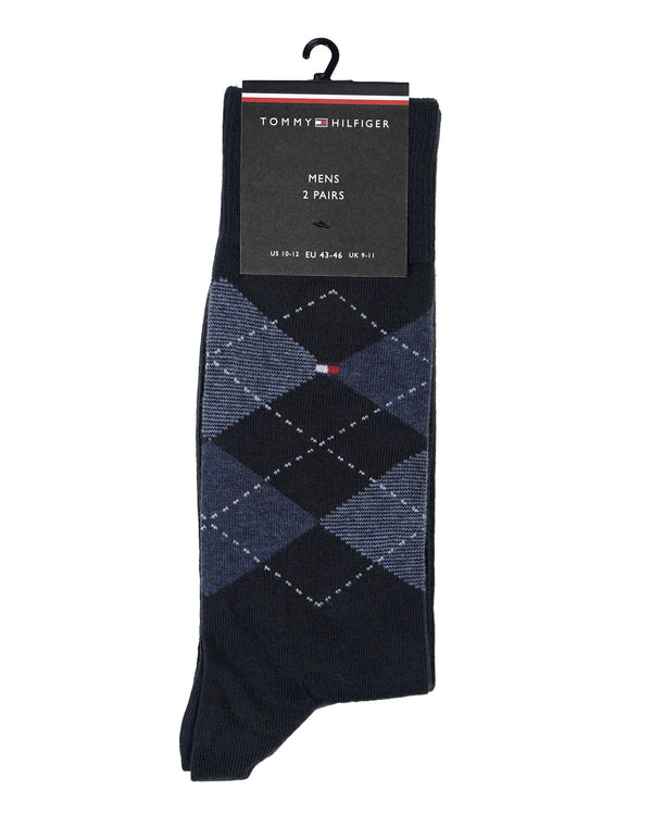 Tommy Hilfiger 2-Pack Diamond Pattern Socks - Navy