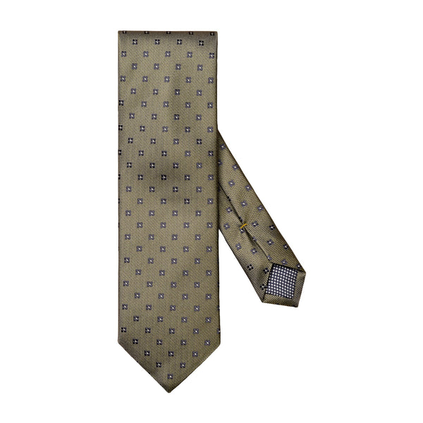 Eton Micro Floral Silk Tie - Green