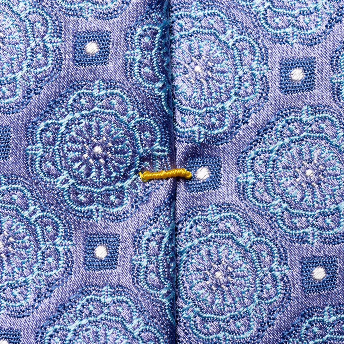 Eton  Floral Print Silk Tie - Mid purple