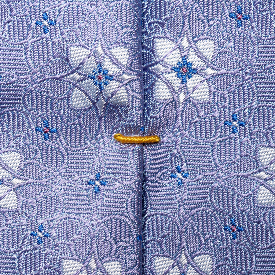 Eton Floral Print Silk Tie – Light Purple