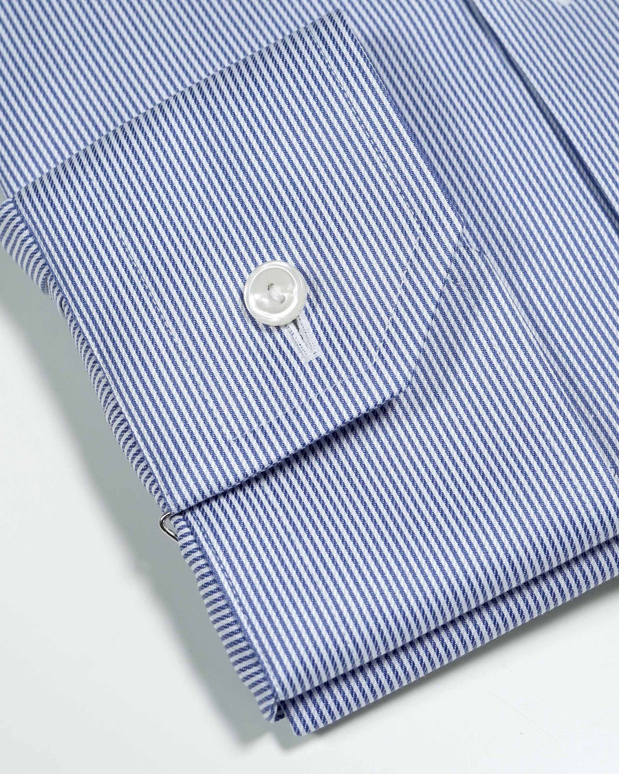 Eton Contemporary Fit Fine Stripe Signature Twill Shirt – Blue