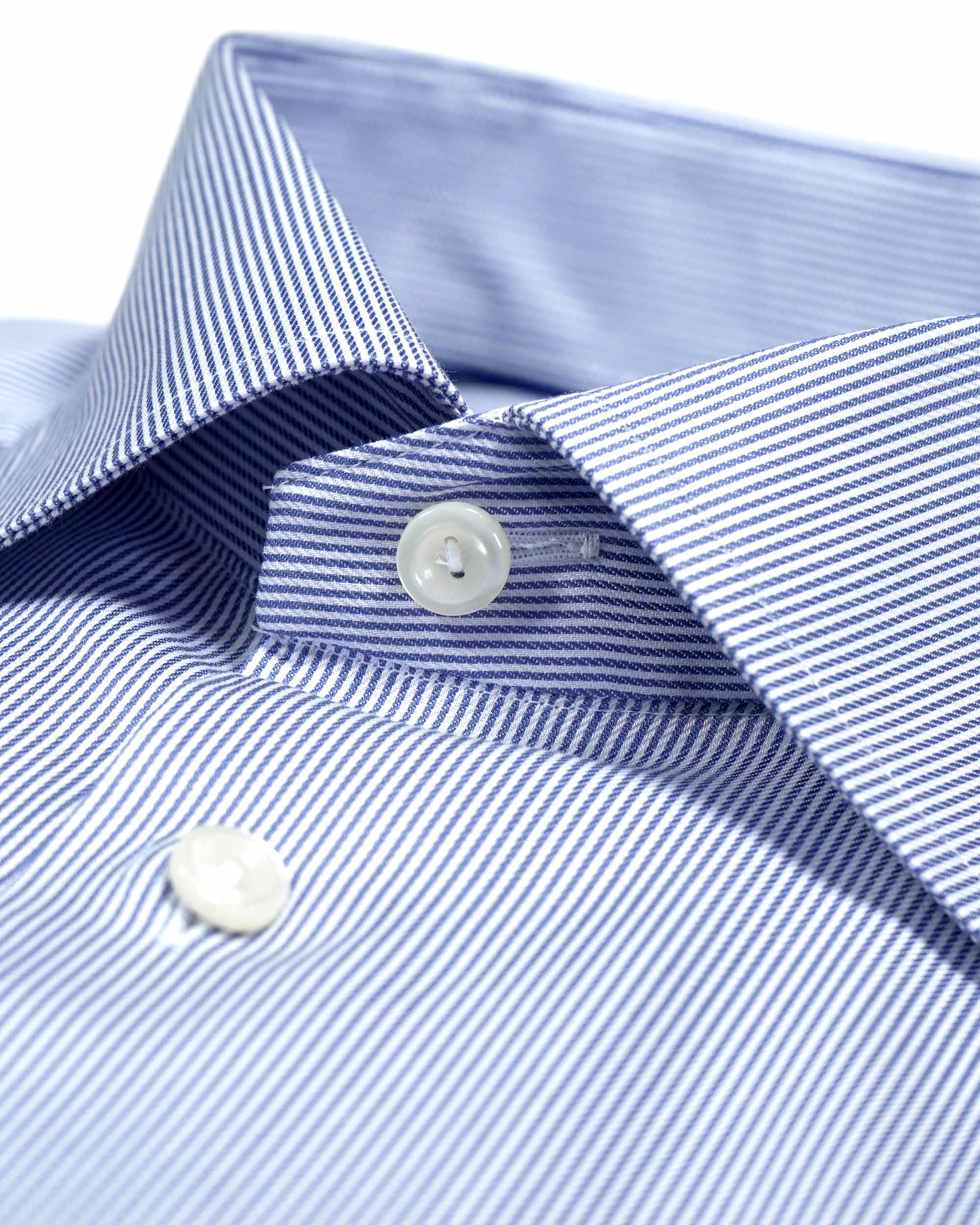 Eton Contemporary Fit Fine Stripe Signature Twill Shirt - Blue - Galvin for Men Eton Contemporary Fit Fine Stripe Signature Twill Shirt - Blue - Galvin for Men
