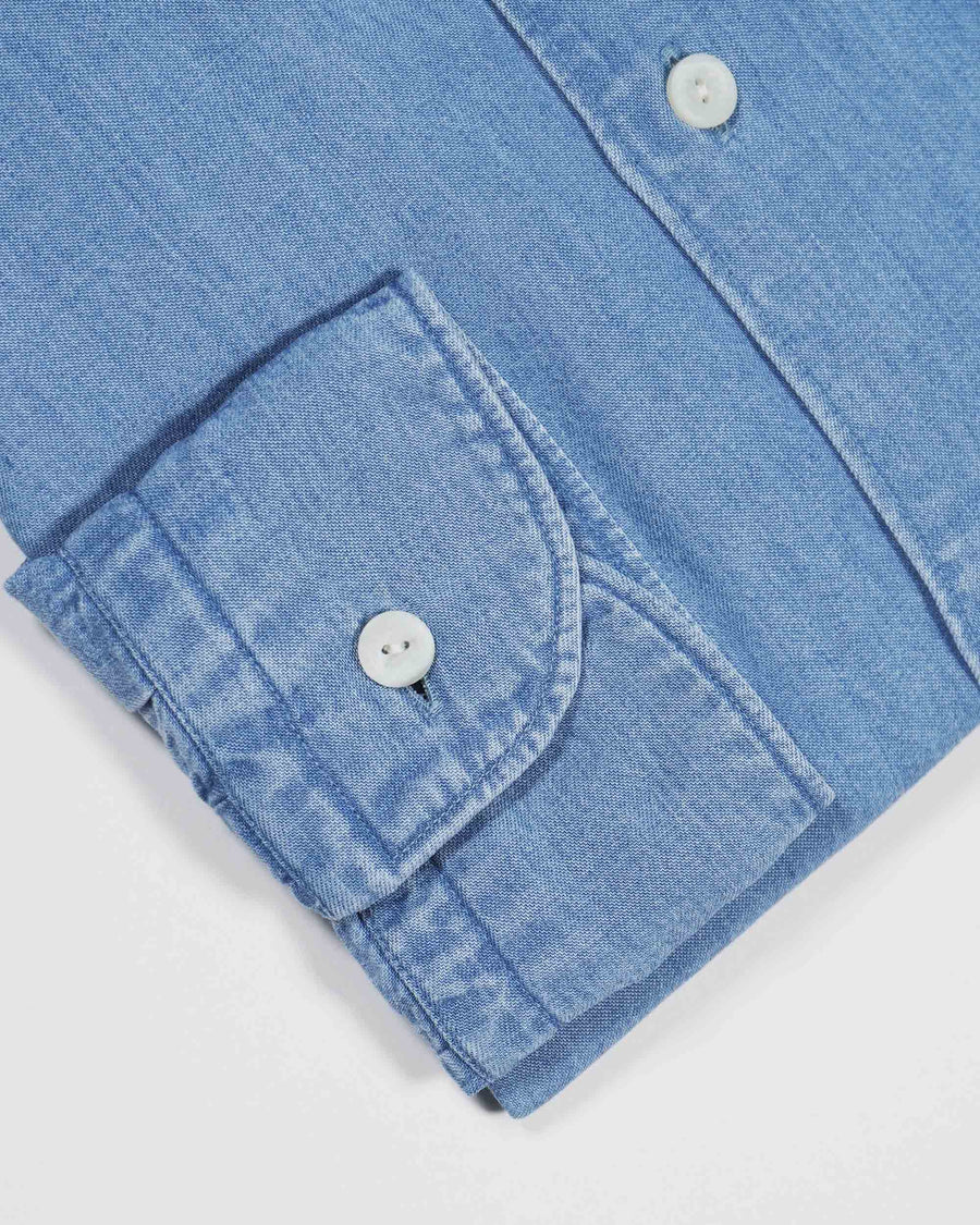 Eton Slim Fit Denim Tencel Shirt – Blue Denim