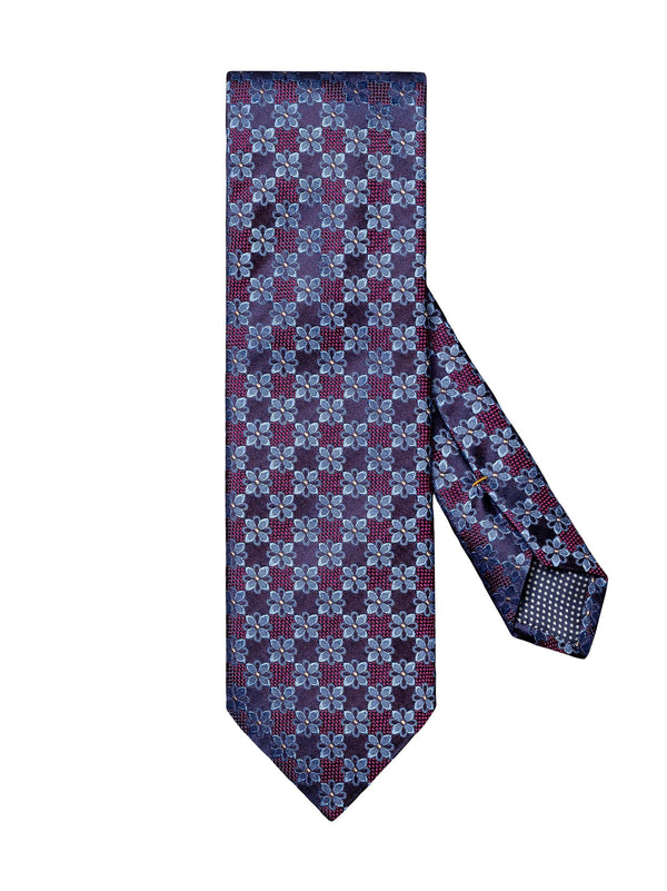 Eton Floral Woven Silk Tie - Purple