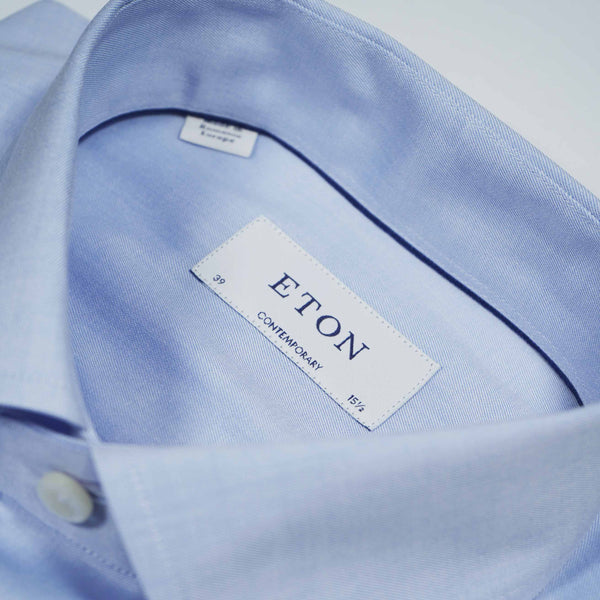 Eton Contemporary Fit Double Cuff Shirt - Blue