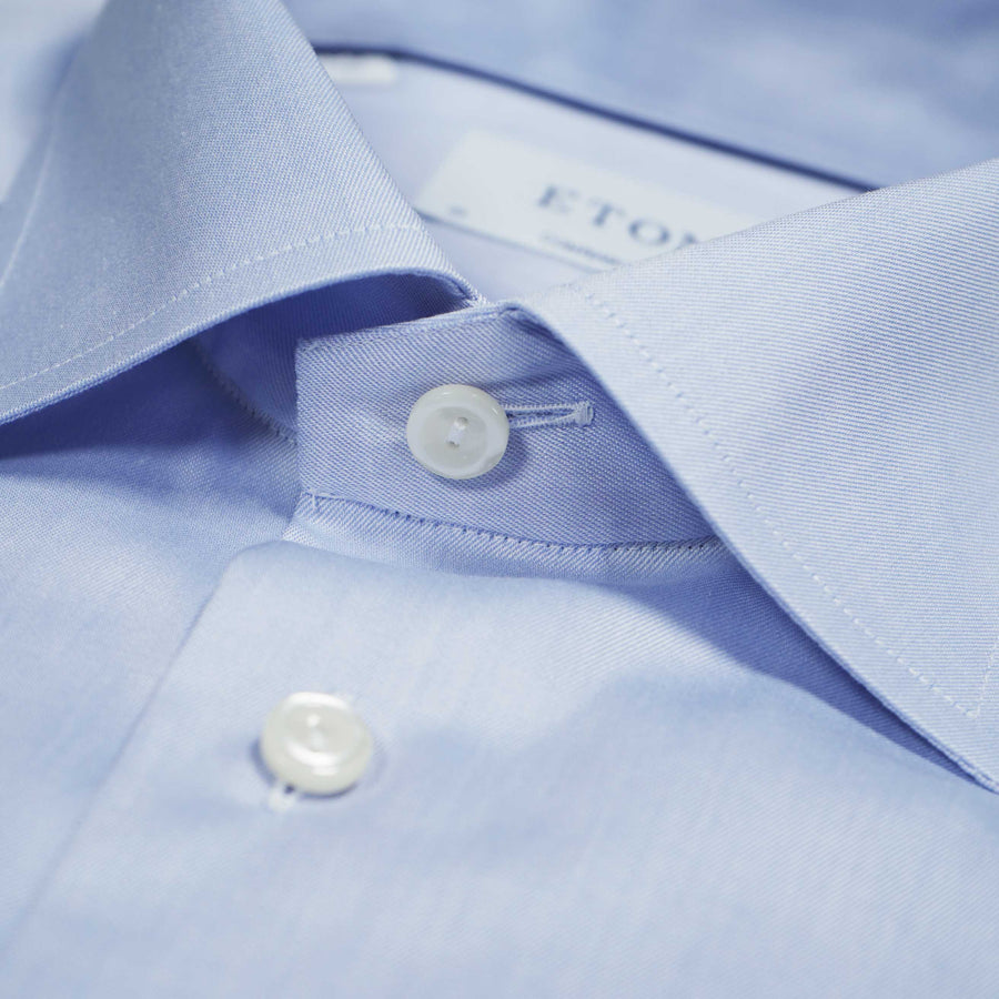 Eton Contemporary Fit Double Cuff Shirt – Blue