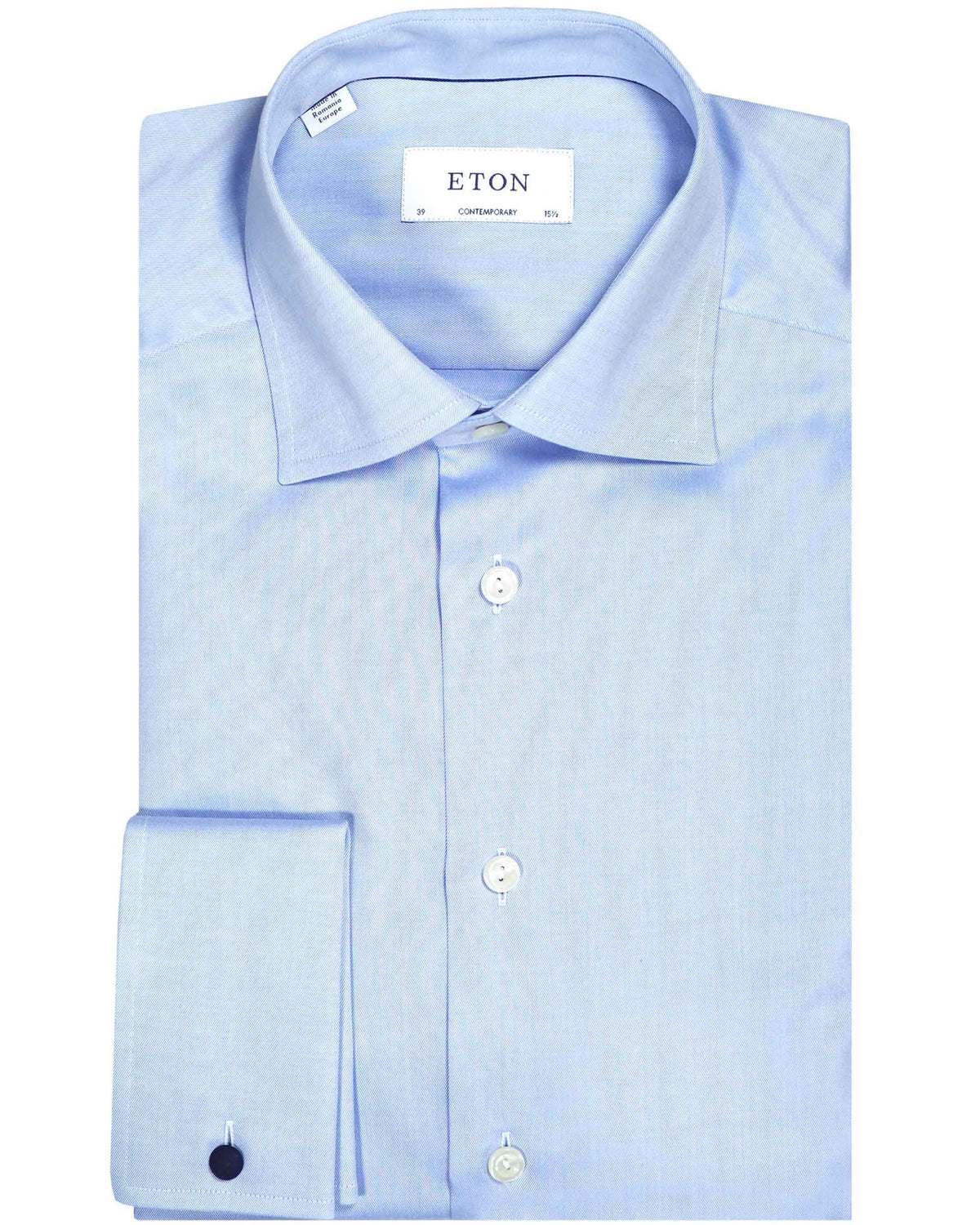 Eton Contemporary Fit Double Cuff Shirt - Blue