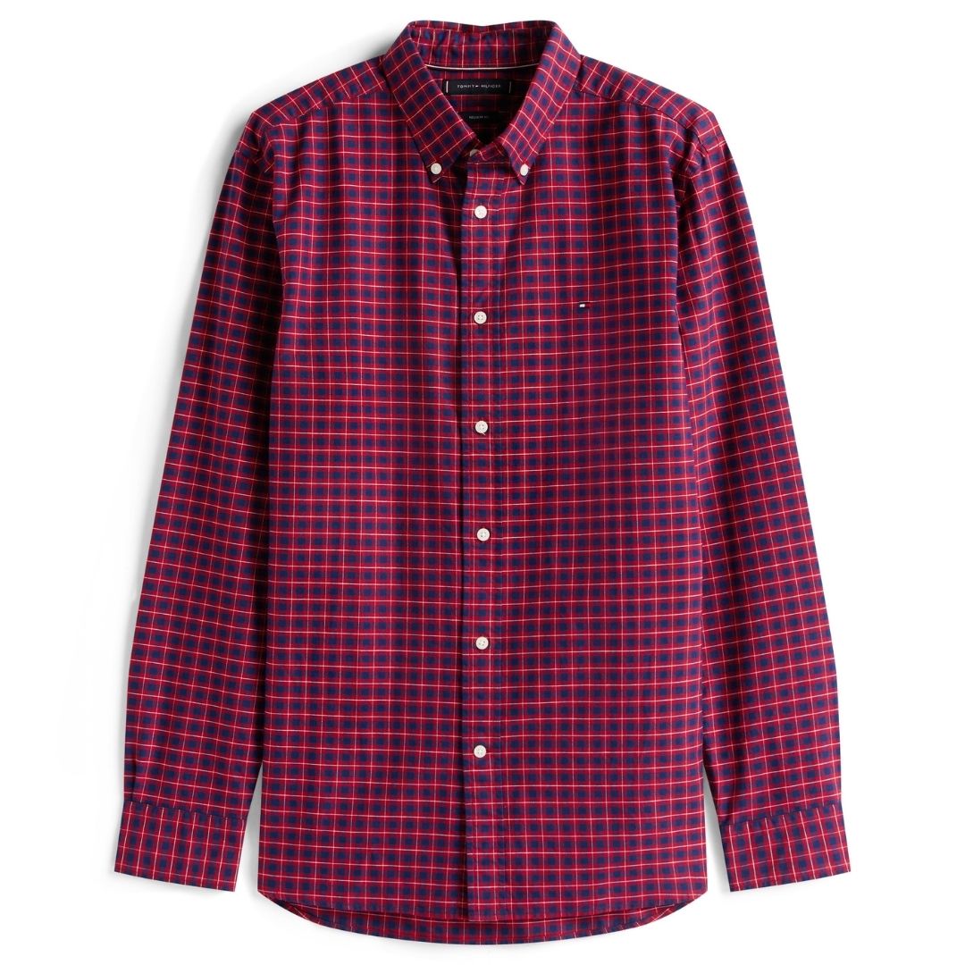 Tommy Hilfiger Heritage Oxf Seas Check Shirt - Red