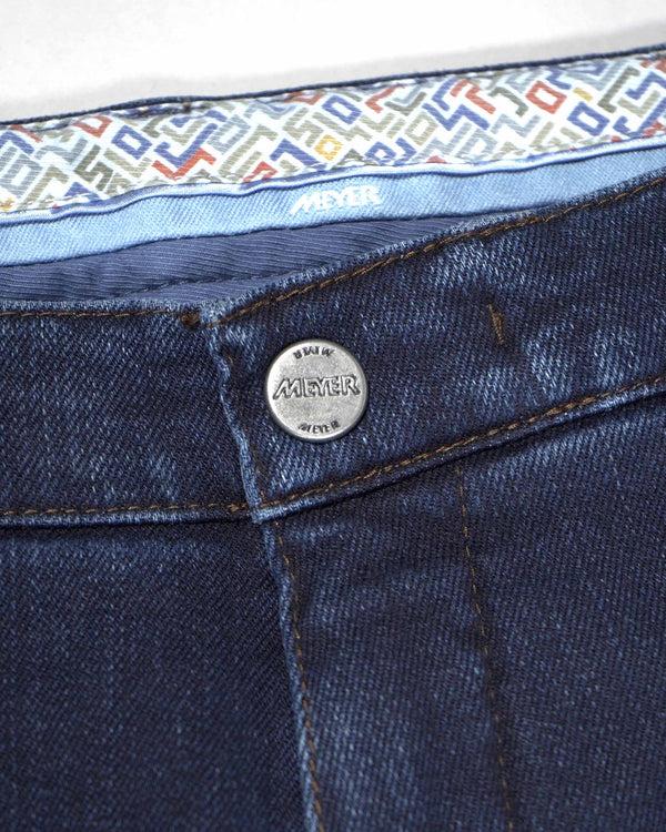 Meyer 'Bonn' Denim Look Trousers - Blue