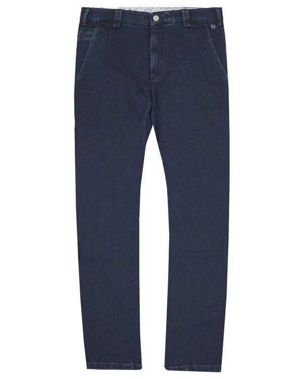 Meyer 'Bonn' Denim Look Trousers - Blue