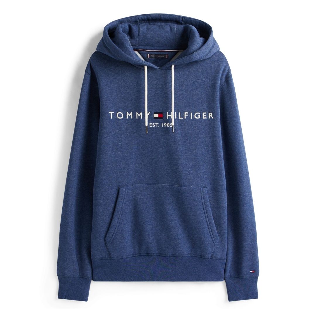 Tommy Hilfiger Logo Hoody - Blue