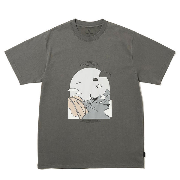 Snow Peak Camping Graphic T-Shirt - Grey