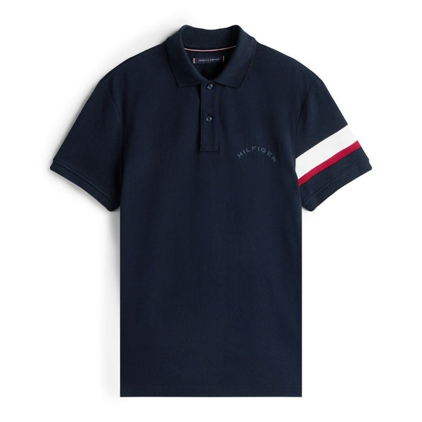 Tommy Hilfiger RWB Sleeve Tape Polo Shirt - Navy