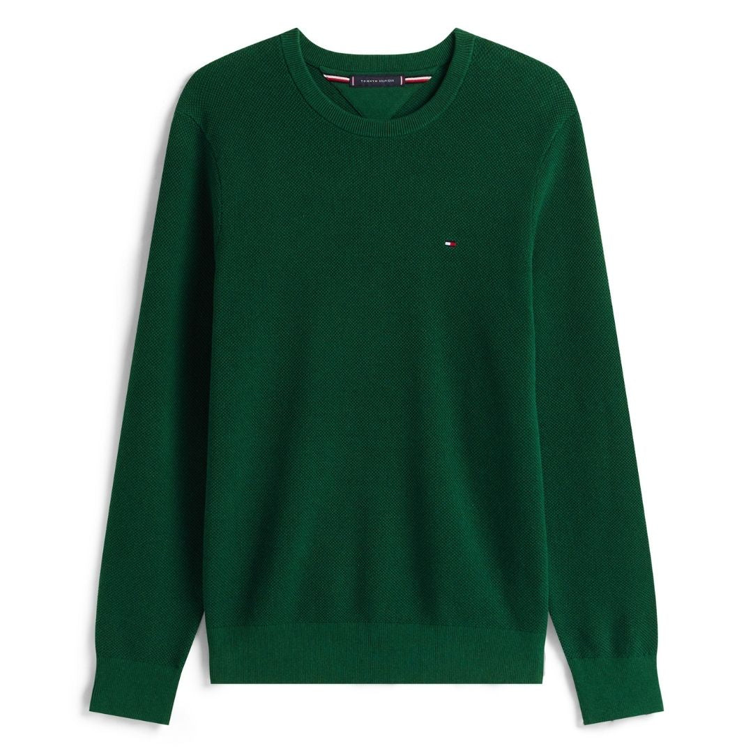 Tommy Hilfiger Essential Structure Crew Knit - Green