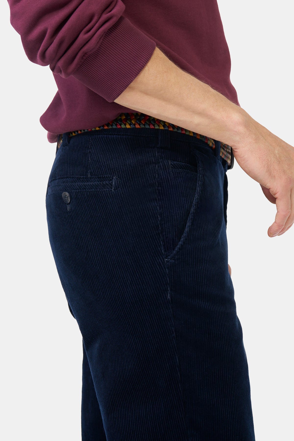 Meyer 'Roma' Soft Corduroy Trousers - Navy