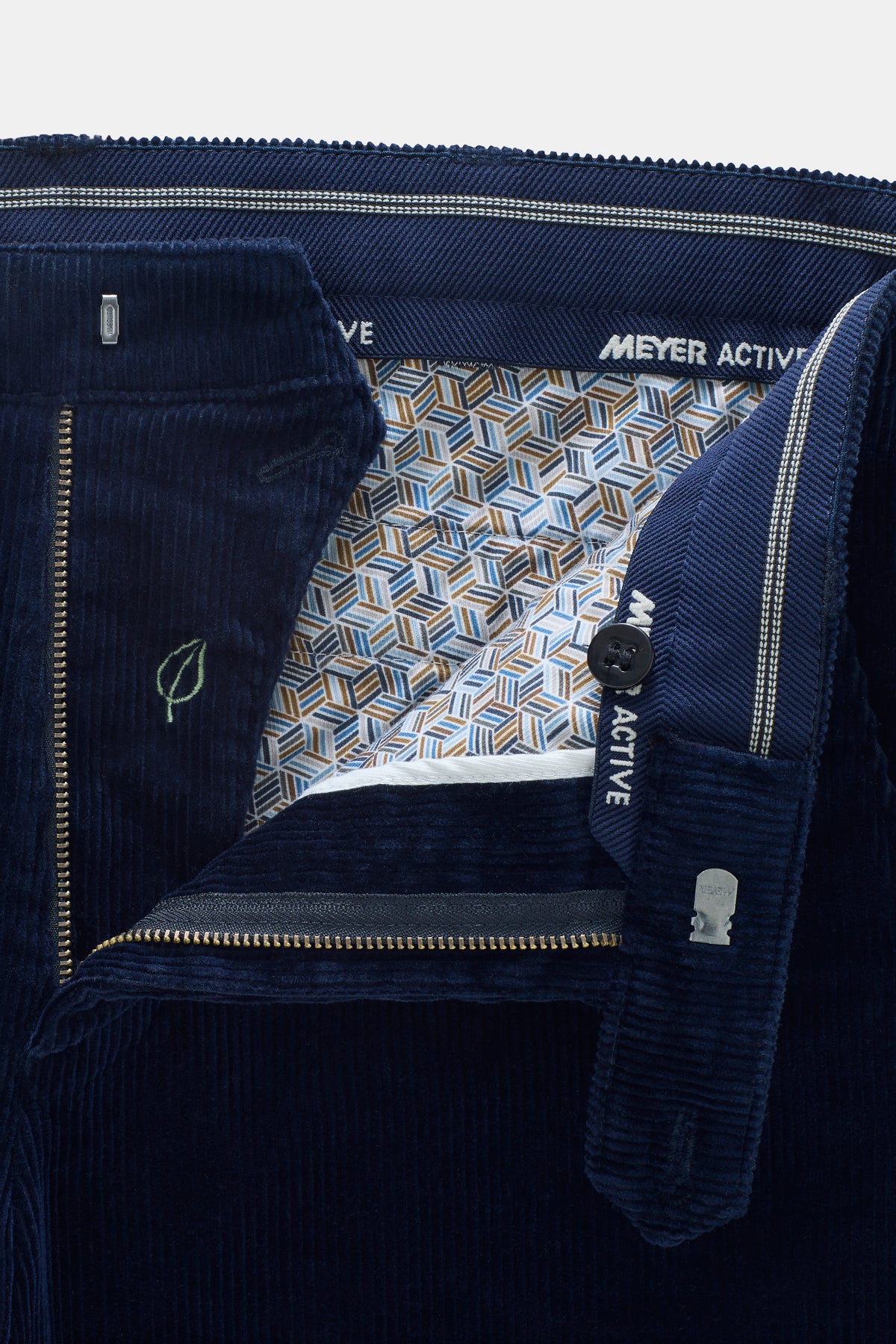 Meyer 'Roma' Soft Corduroy Trousers - Navy