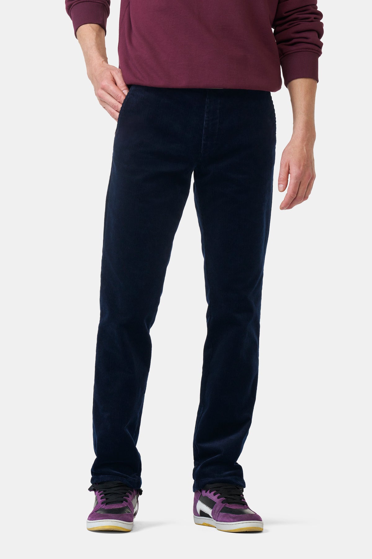 Meyer 'Roma' Soft Corduroy Trousers - Navy