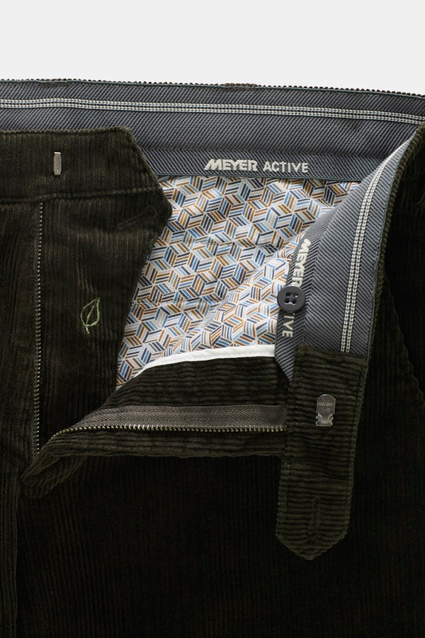 Meyer 'Roma' Soft Corduroy Trousers - Green