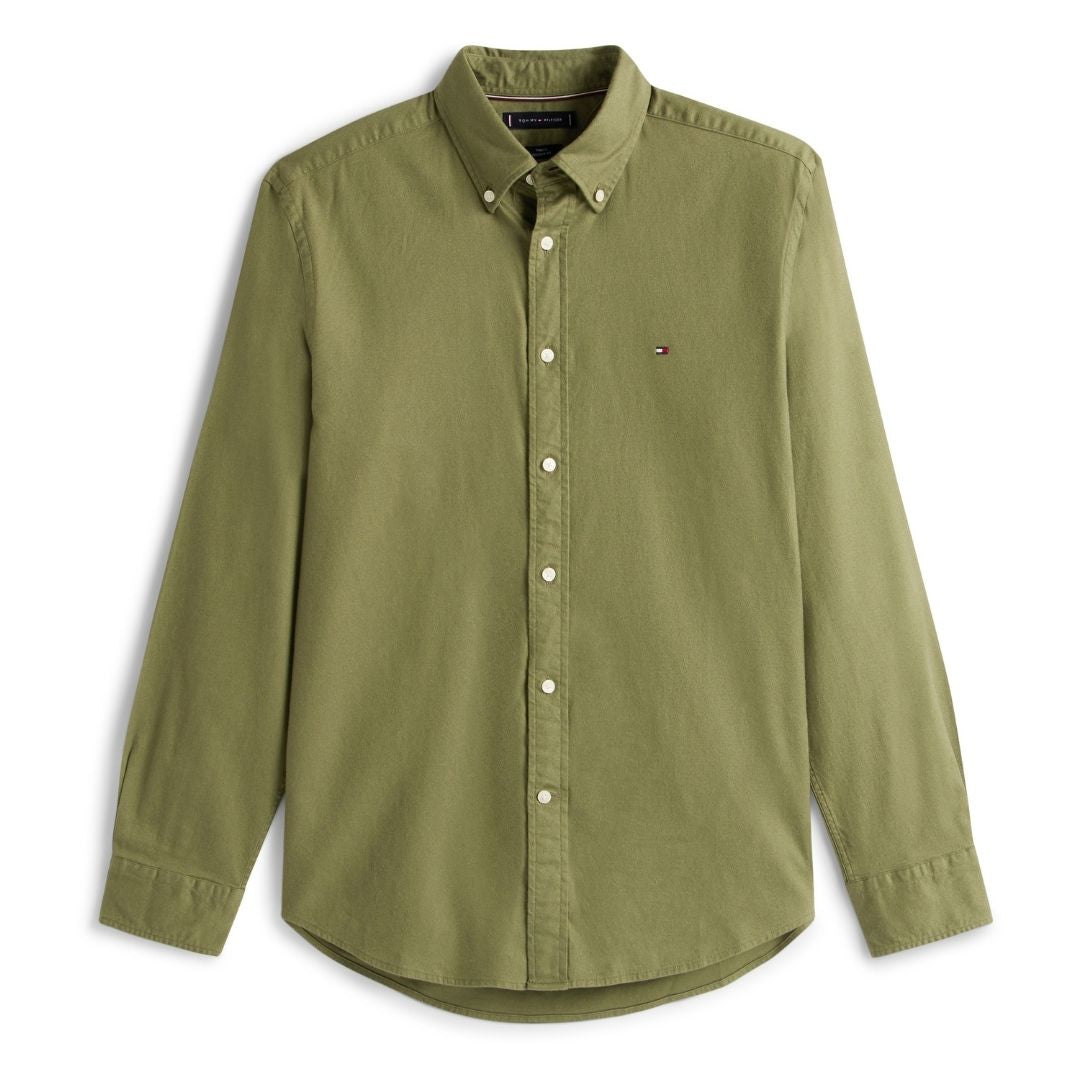 Tommy Hilfiger Flex Flannel Solid Shirt - Green