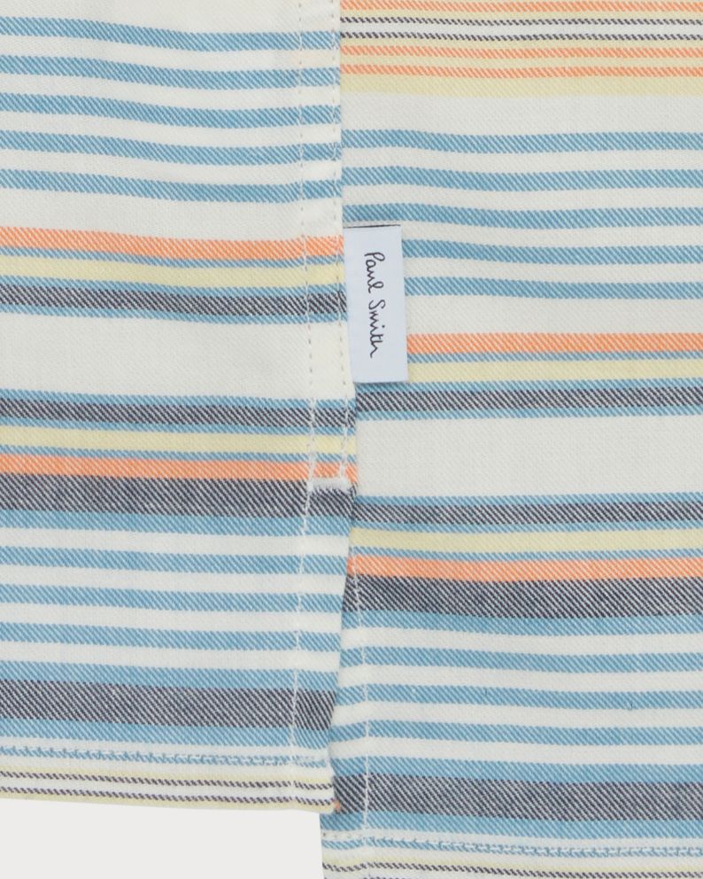 Paul Smith Casual SS Striped Shirt - Orange / Multicolour