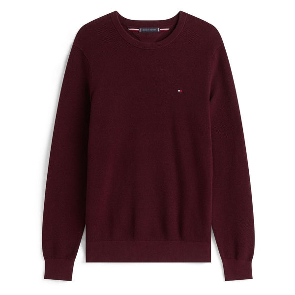 Tommy Hilfiger Essential Structure Crew Knit - Burgundy
