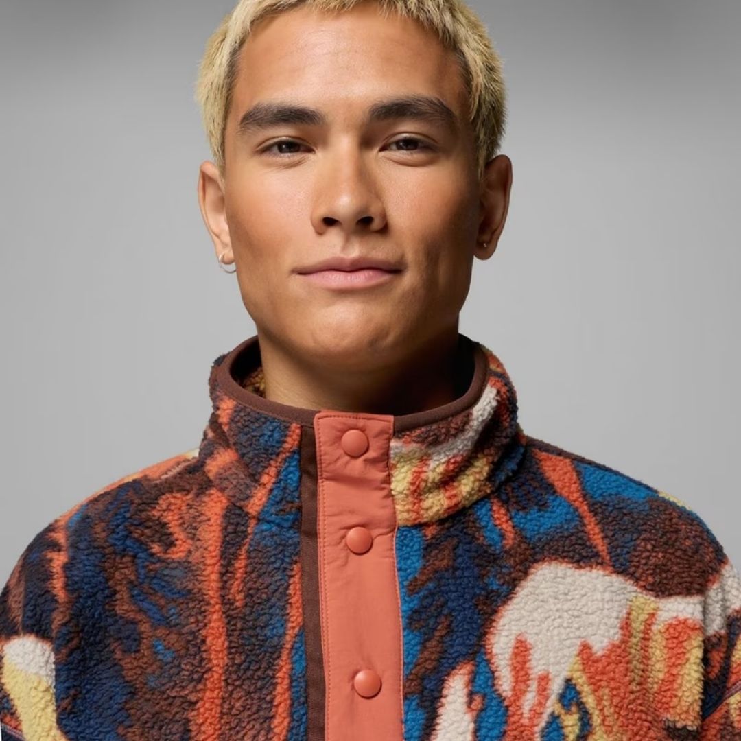 Columbia Helvetia™ II Printed Half Snap Fleece - Brown