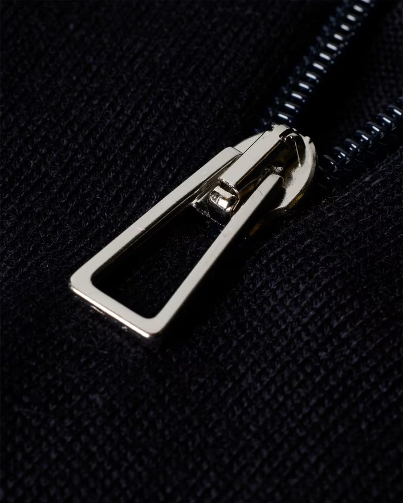 Paul Smith Merino Wool Half Zip Sweater - Navy Blue