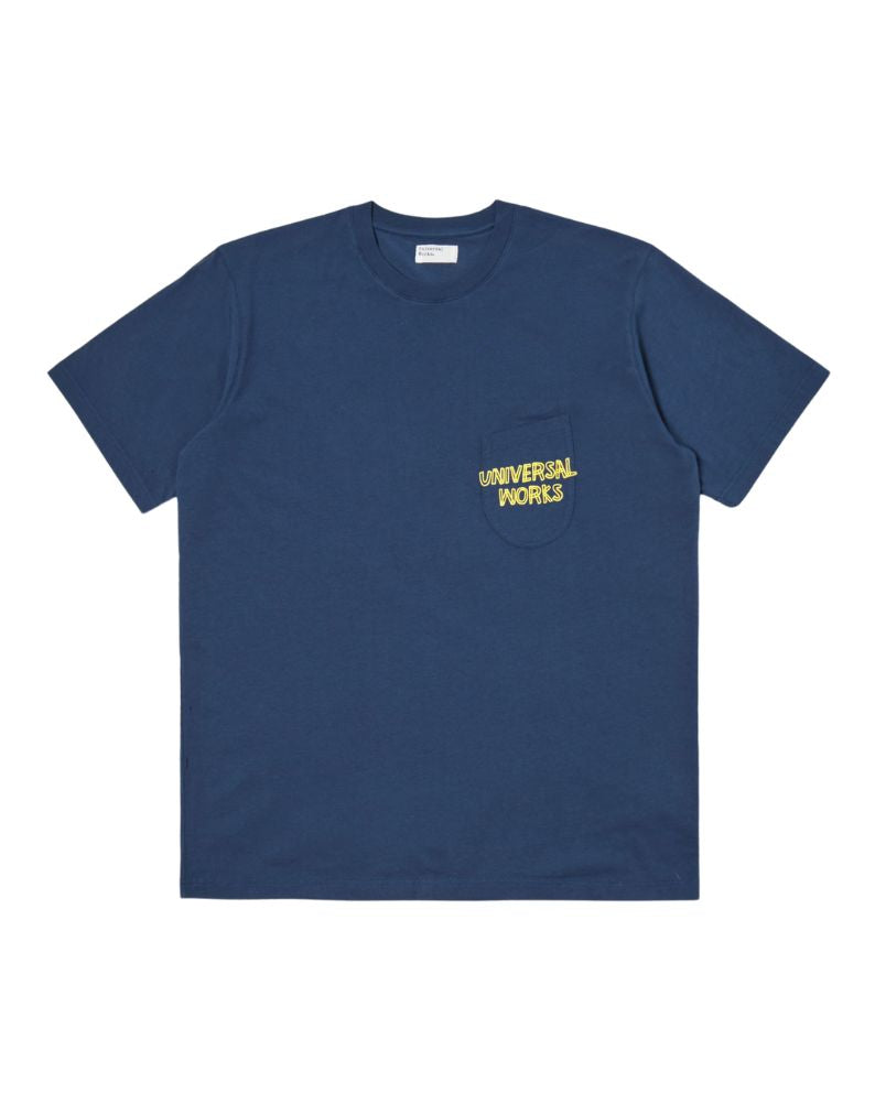 Universal Works Print Pocket Tee - Navy