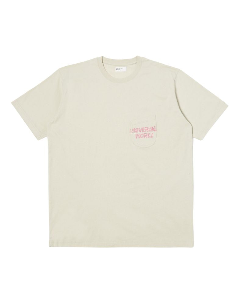 Universal Works Print Pocket Tee - Off White