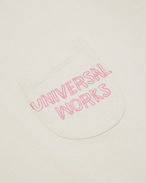 Universal Works Print Pocket Tee - Off White