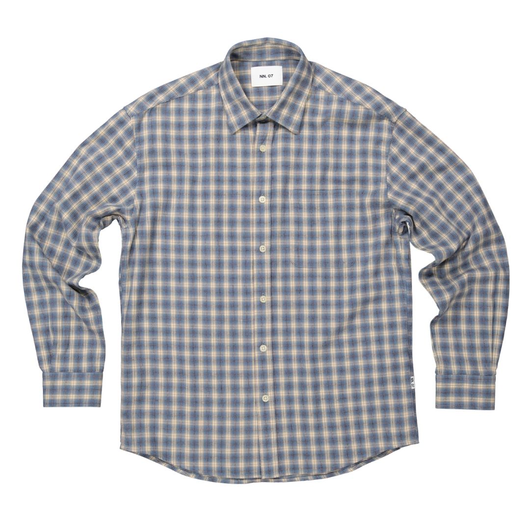 NN07 Deon Check Shirt - Blue