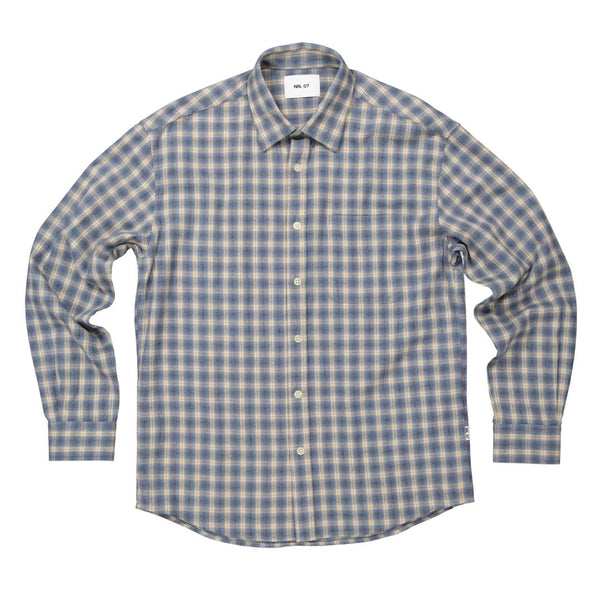 NN07 Deon Check Shirt - Blue