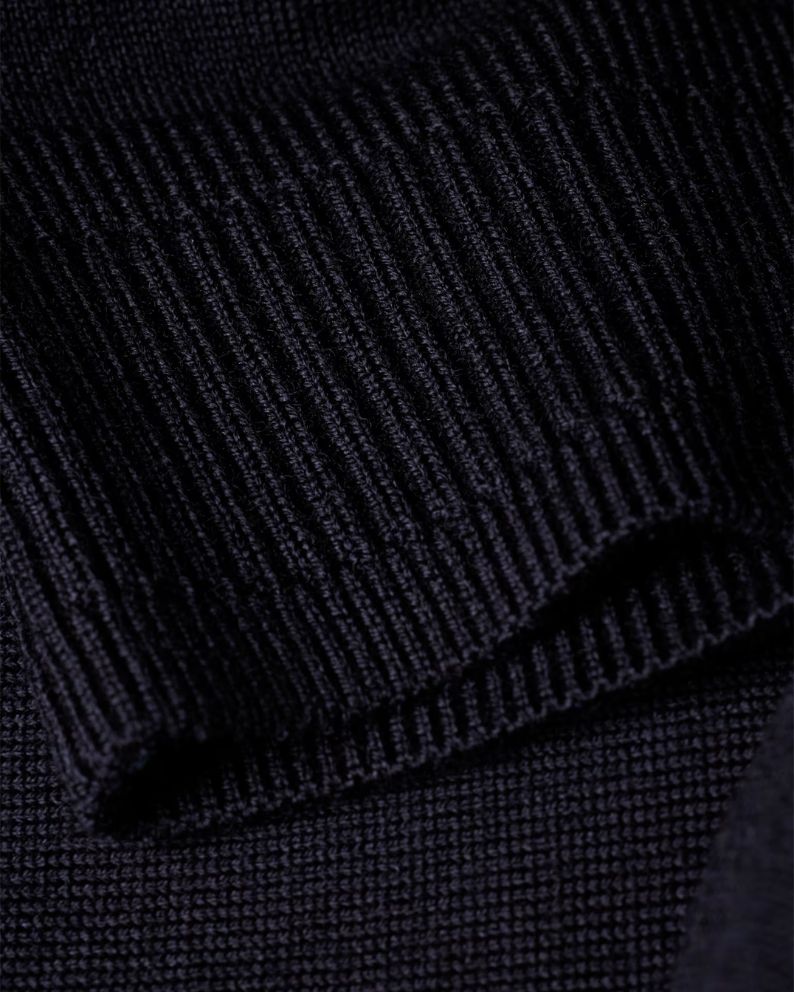 Paul Smith Merino Wool Half Zip Sweater - Navy Blue