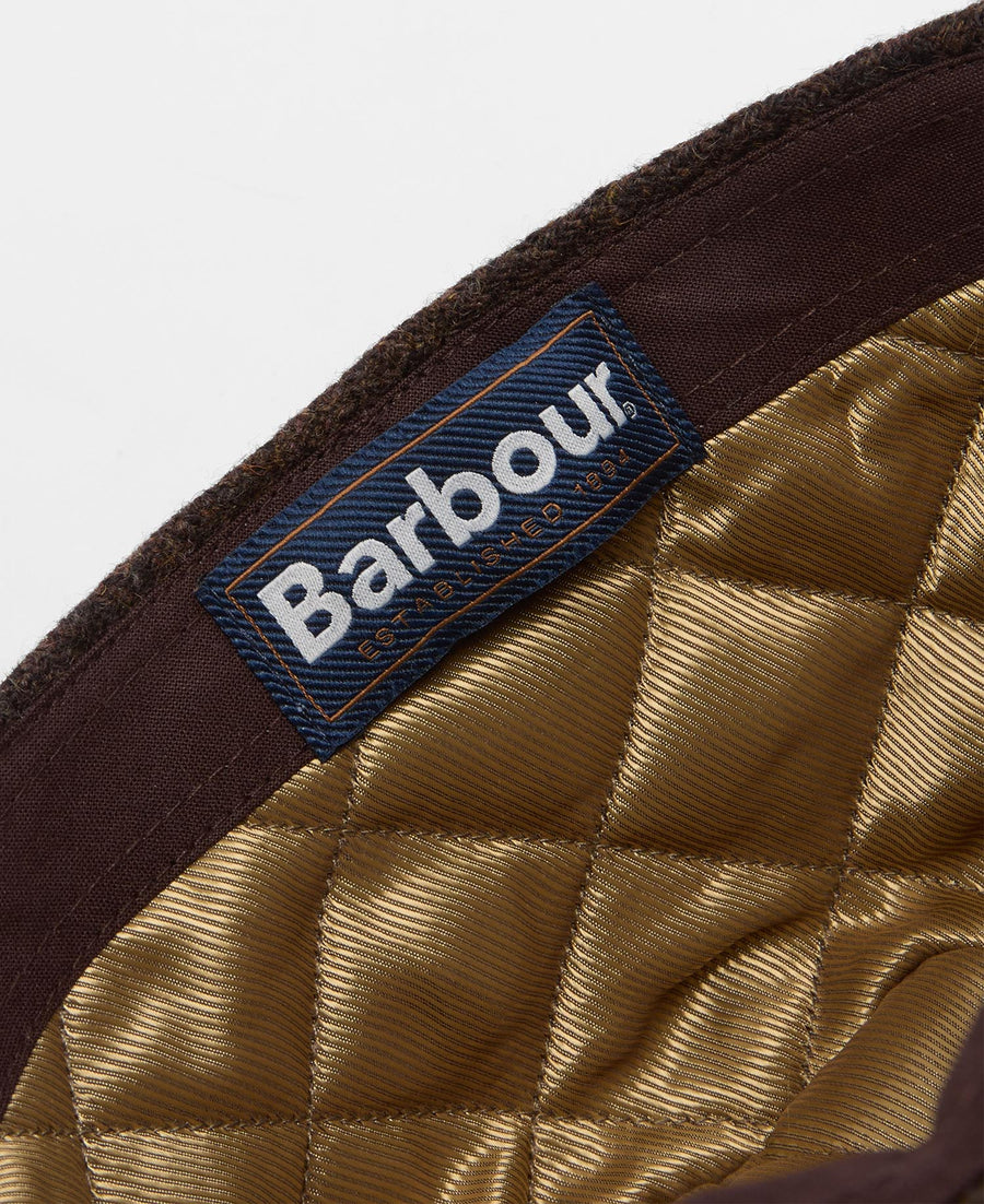 Barbour Deveron Tweed Flat Cap - Brown