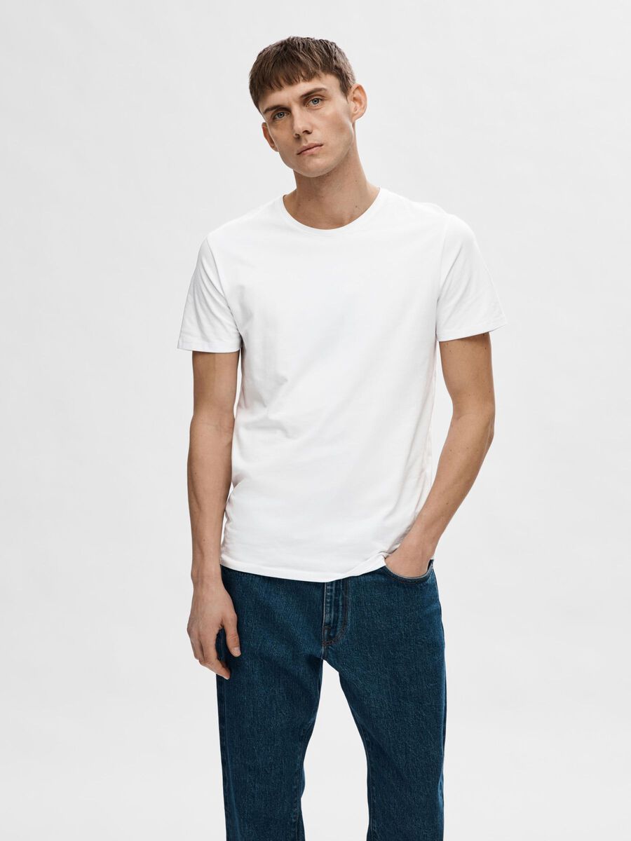 Selected Homme Short Sleeve T-Shirt - White