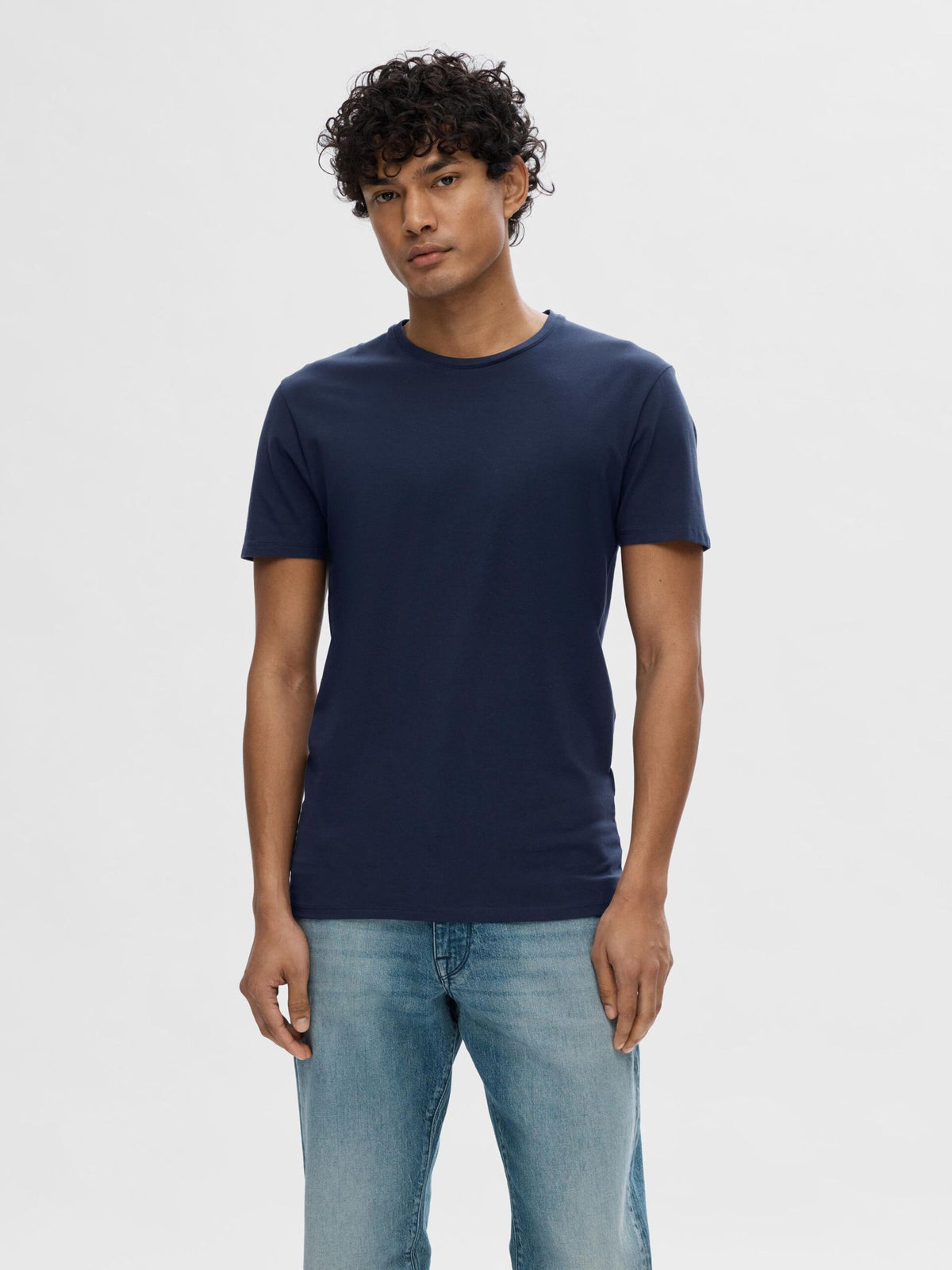 Selected Homme Short Sleeve T-Shirt - Navy