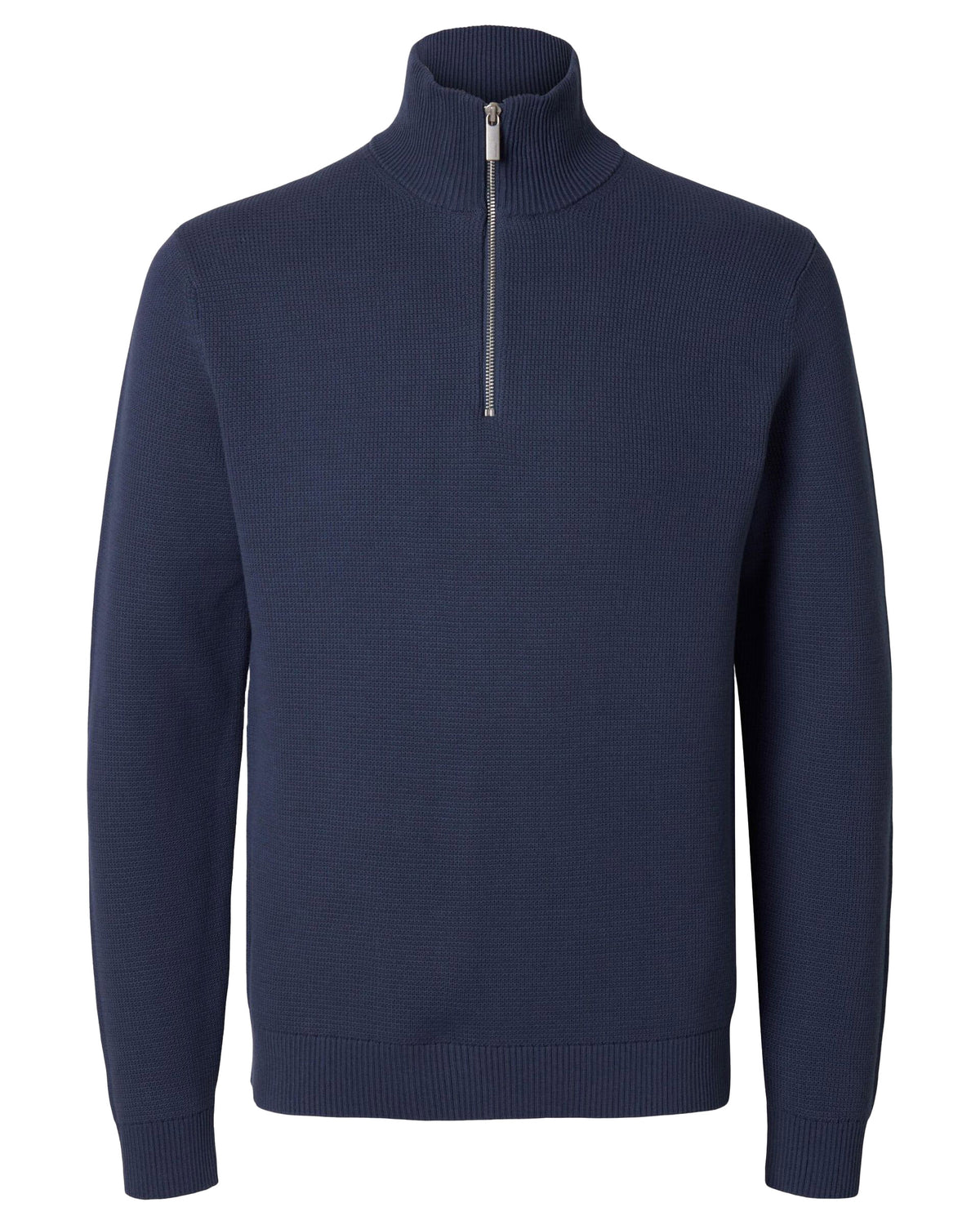 Selected Homme Half Zip Jumper - Blue