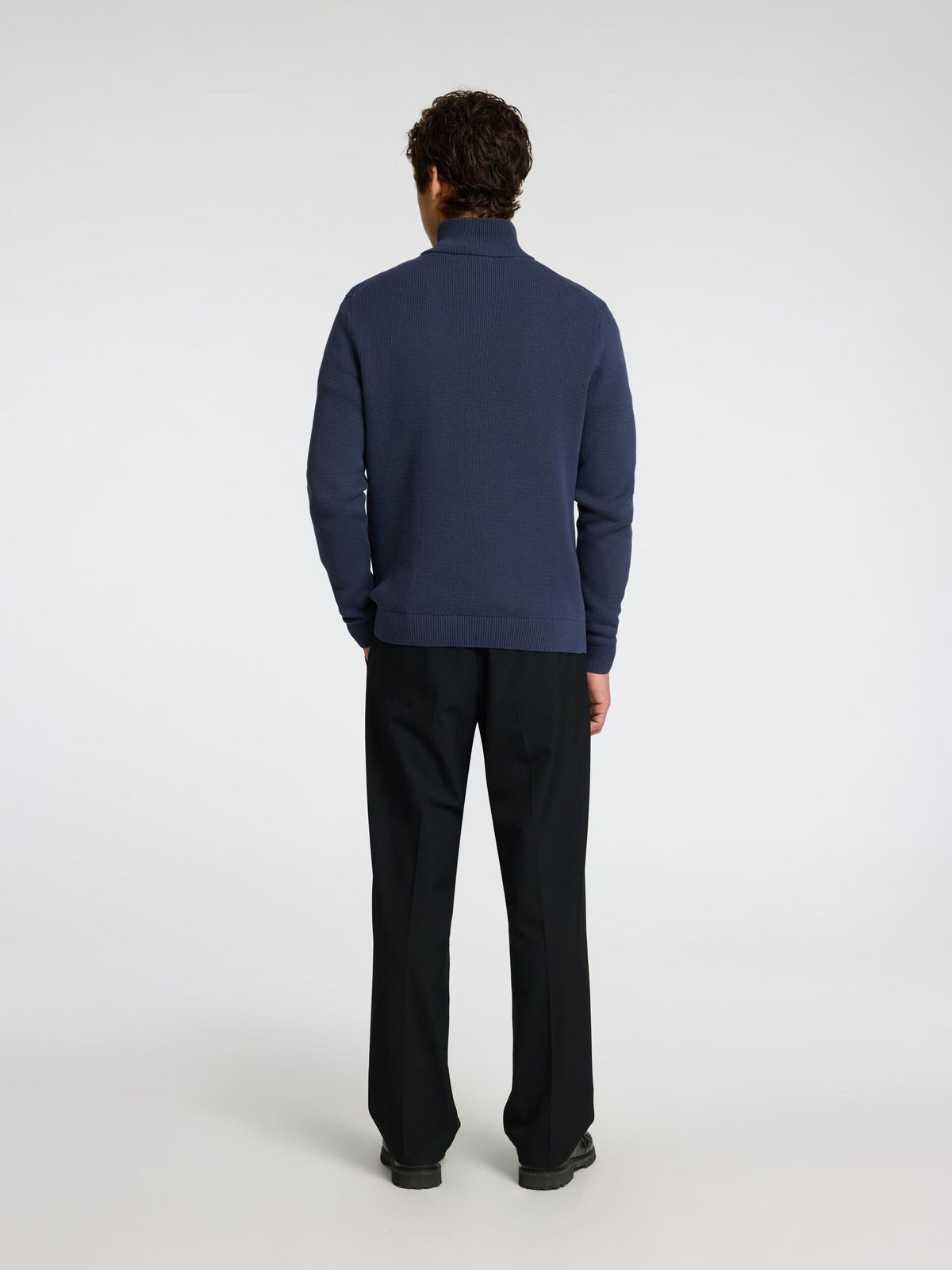 Selected Homme Half Zip Jumper - Blue