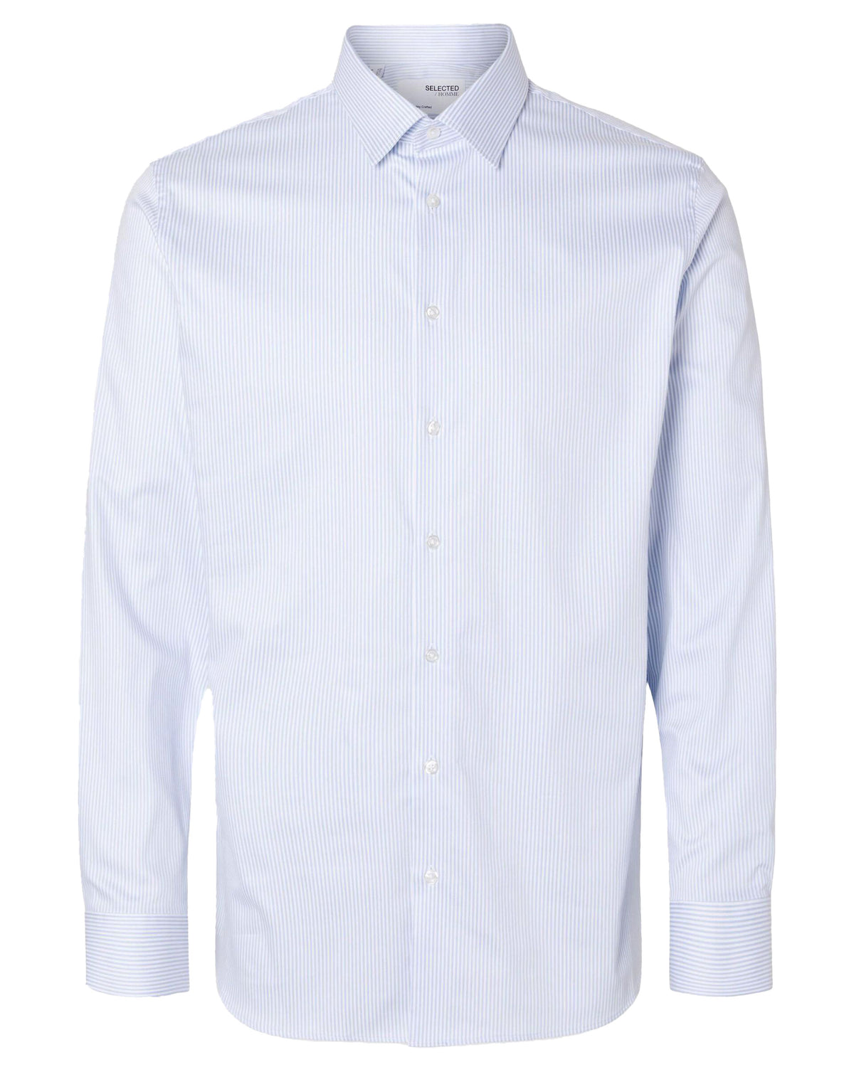 Selected Homme Slim Fit Striped Stretch Shirt - Blue