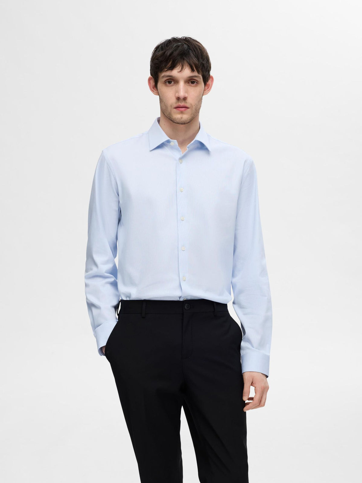 Selected Homme Slim Fit Stretch Shirt - Light Blue